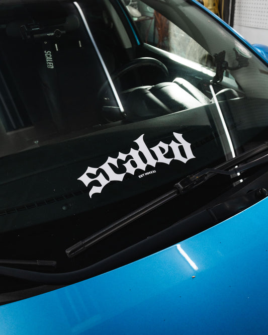 METAL WINDSHIELD BANNER