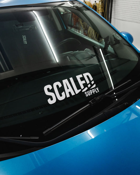 SCALED SUPPLY WINDSHIELD BANNER