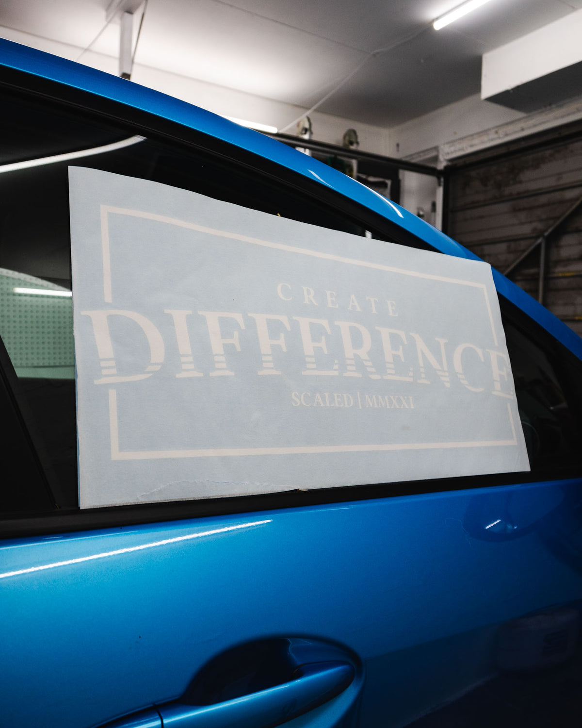 Window Rear Glass Banner CREATE DIFFERENCE REAR WINDOW BANNER – Scaled Supply