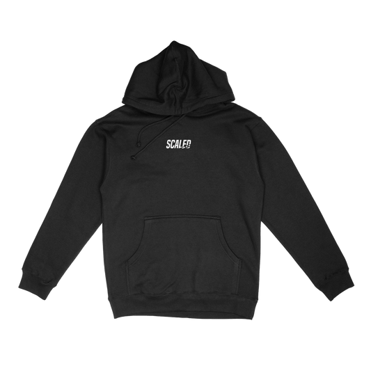 SCALED SIGNATURE HOODIE BLACK