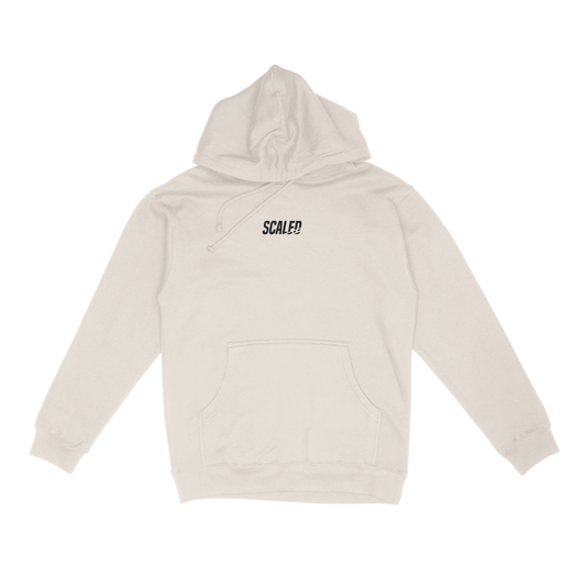 SCALED SIGNATURE HOODIE CREAM